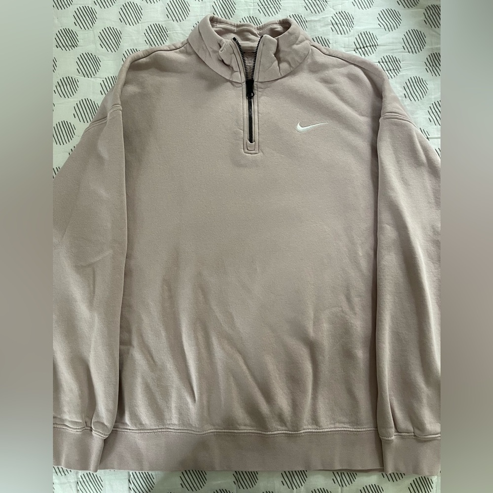 Nike Quarter Zip Pullover, Light Pink, Trendy